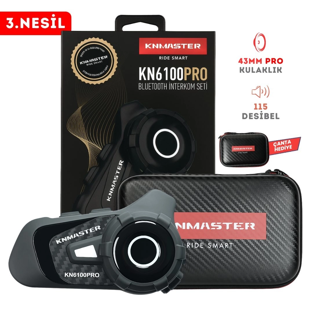 resimler/genel/Knmaster KN6100 PRO Motosiklet Kask İnterkom Bluetooth Intercom Kulaklık Seti