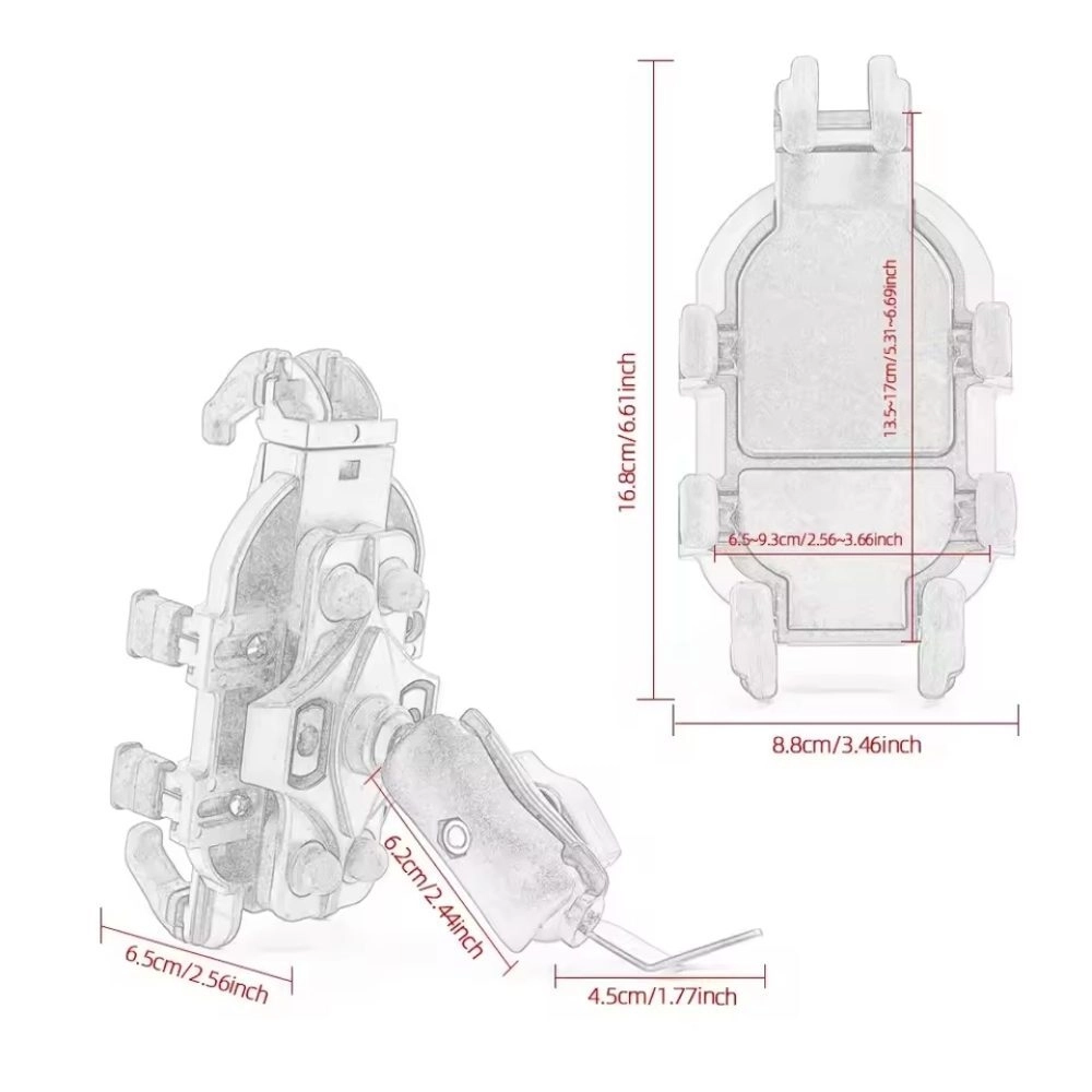 resimler/genel/KNMASTER TT-400 Titreşim Önleyicili Motosiklet Telefon Tutucu