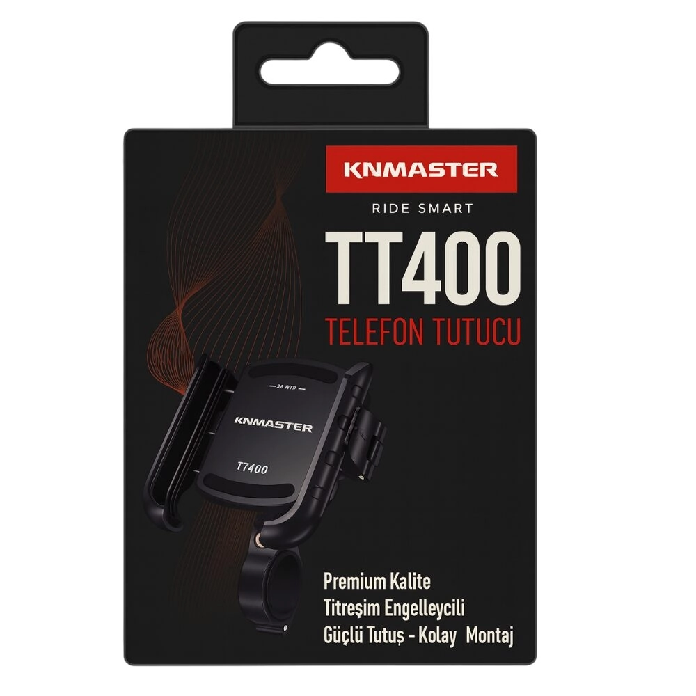 KNMASTER TT-400 Titreşim Önleyicili Motosiklet Telefon Tutucu