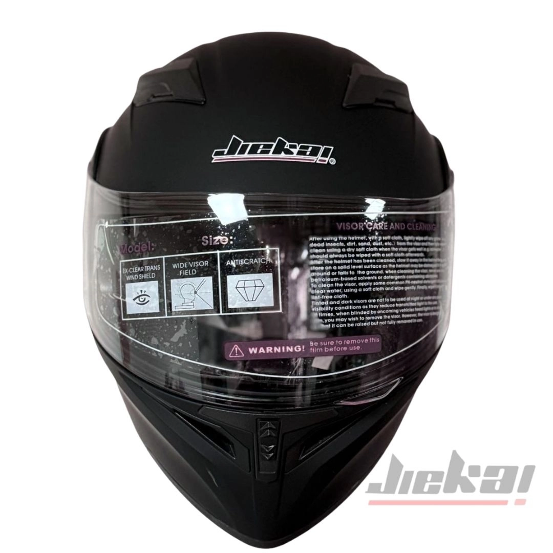 JİEKAİ JK-902 ÇENE AÇILIR KASK * ÇENE PEDLİ * MAT SİYAH