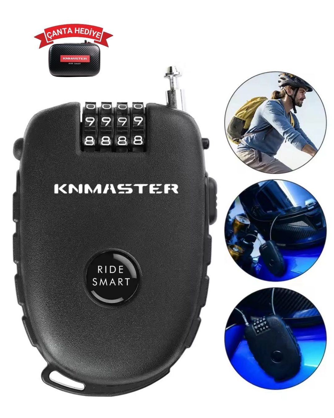 Knmaster HL300 Motosiklet Kaskı Kilidi