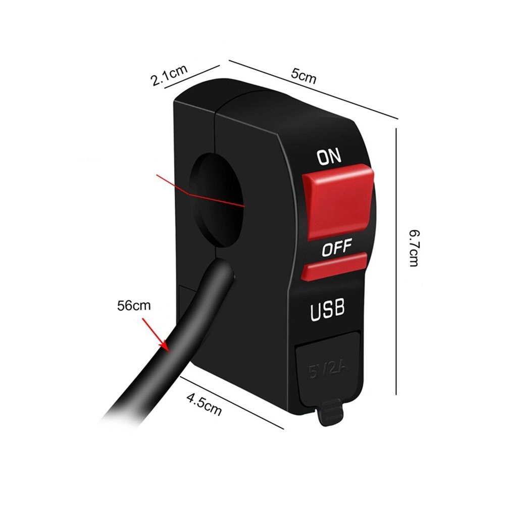 resimler/genel/Knmaster Usb Girişli Motosiklet Sis Farı Aç Kapa Butonu 