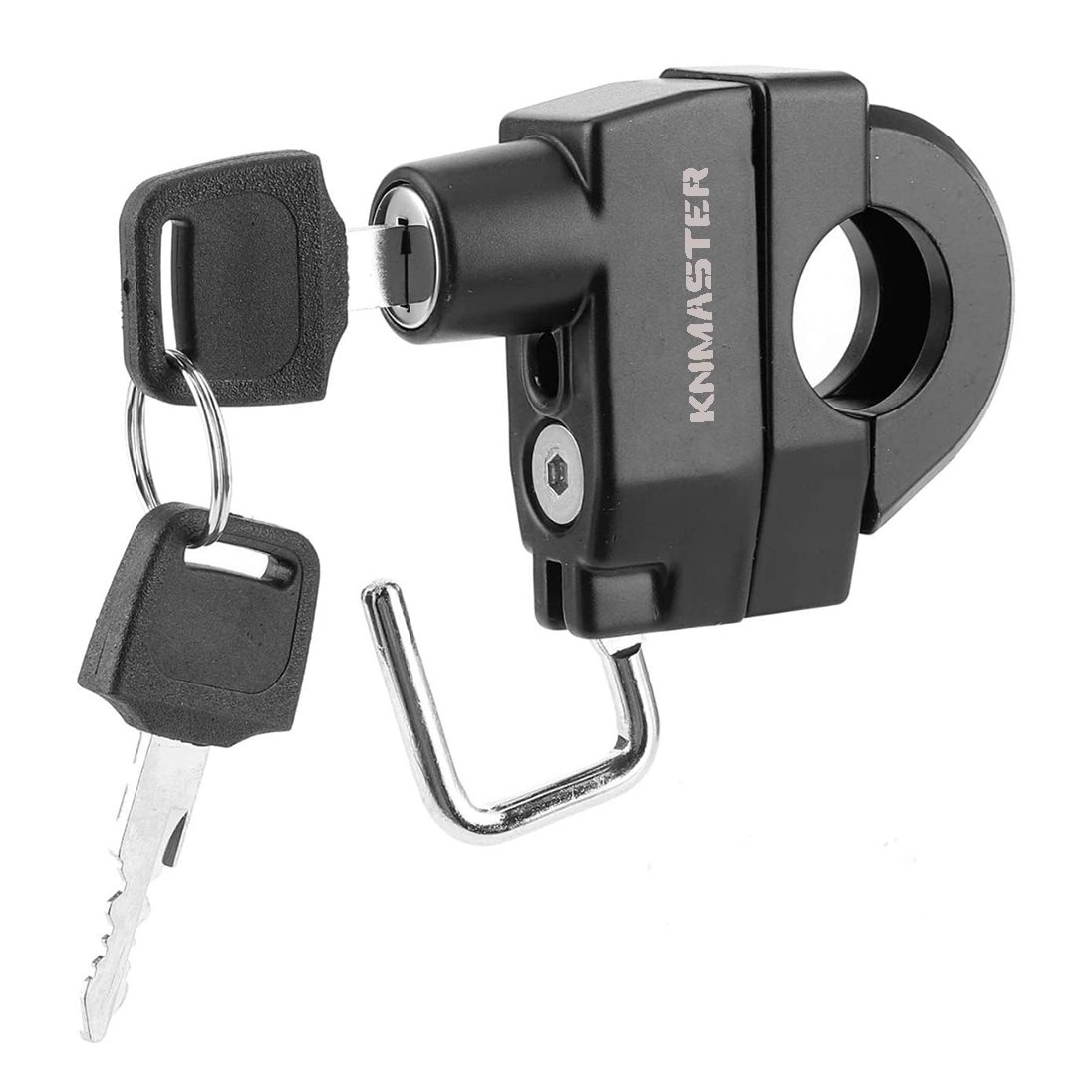 resimler/genel/Knmaster Evrensel Motosiklet Kask Kilidi 22-26 mm Siyah 