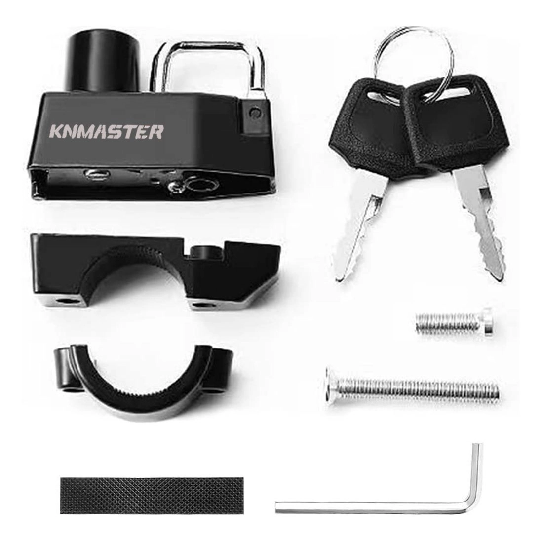 resimler/genel/Knmaster Evrensel Motosiklet Kask Kilidi 22-26 mm Siyah 