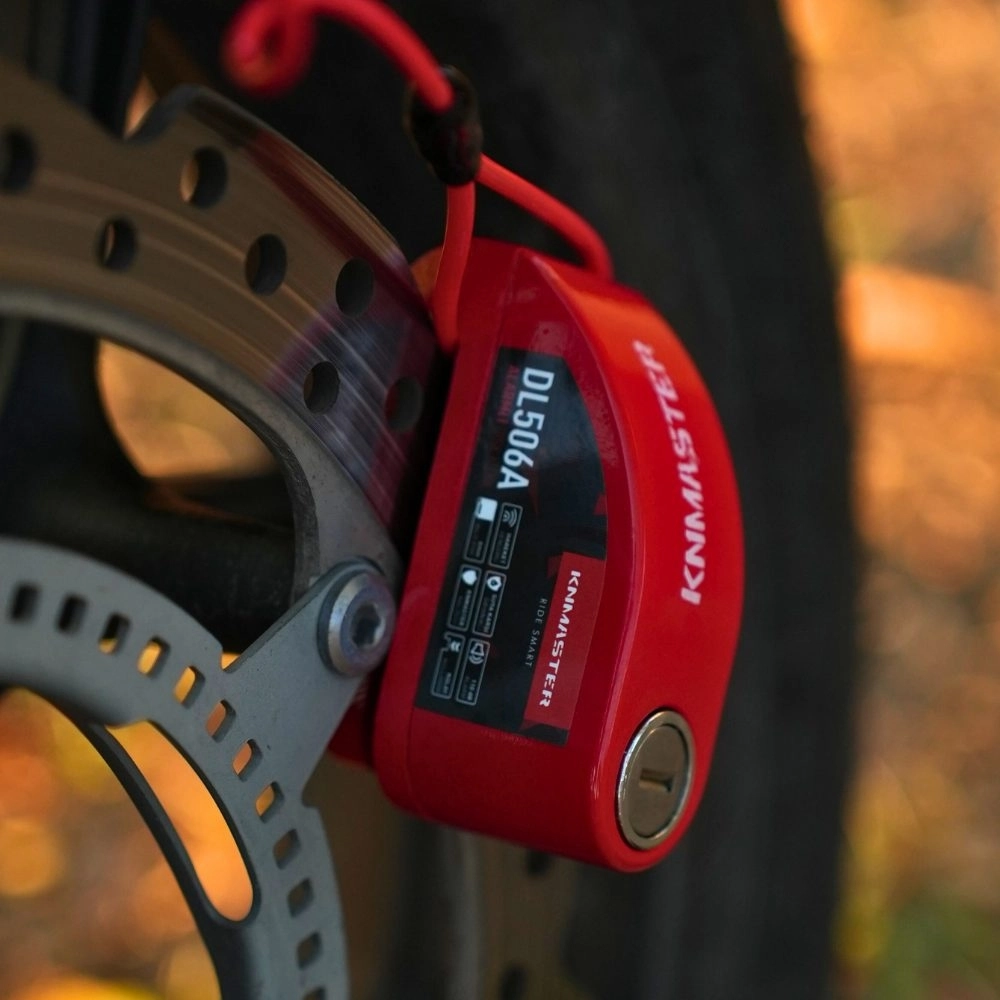 KNMASTER DL506A 6mm Alarmlı Disk Kilidi | Hatırlatma Kablosu ve Taşıma Çantası Hediye 