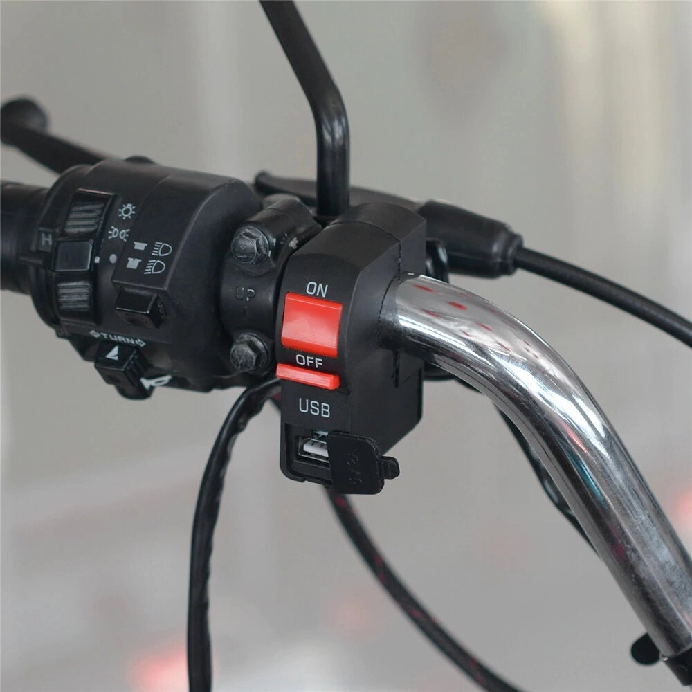Knmaster Usb Girişli Motosiklet Sis Farı Aç Kapa Butonu 